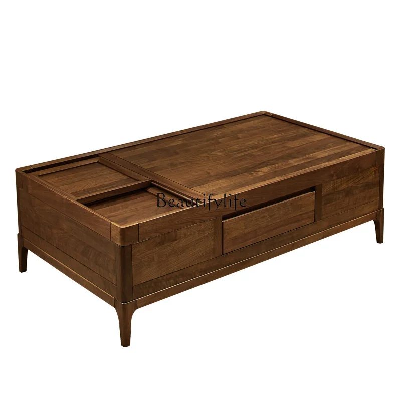 Solid wood coffee table simple modern creative tea table Italian light luxury black walnut log furniture
Solid wood coffee table simple modern creative tea table Italian light luxury black walnut log furniture