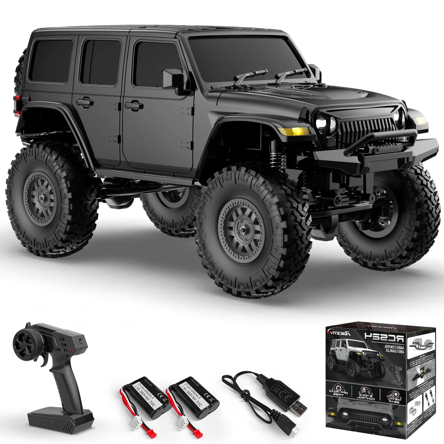 1/24 Scale Remote Control Crawler Rock Climbing with Led Light (Black) 787-1
1/24 Scale Remote Control Crawler Rock Climbing with Led Light (Black) 787-1