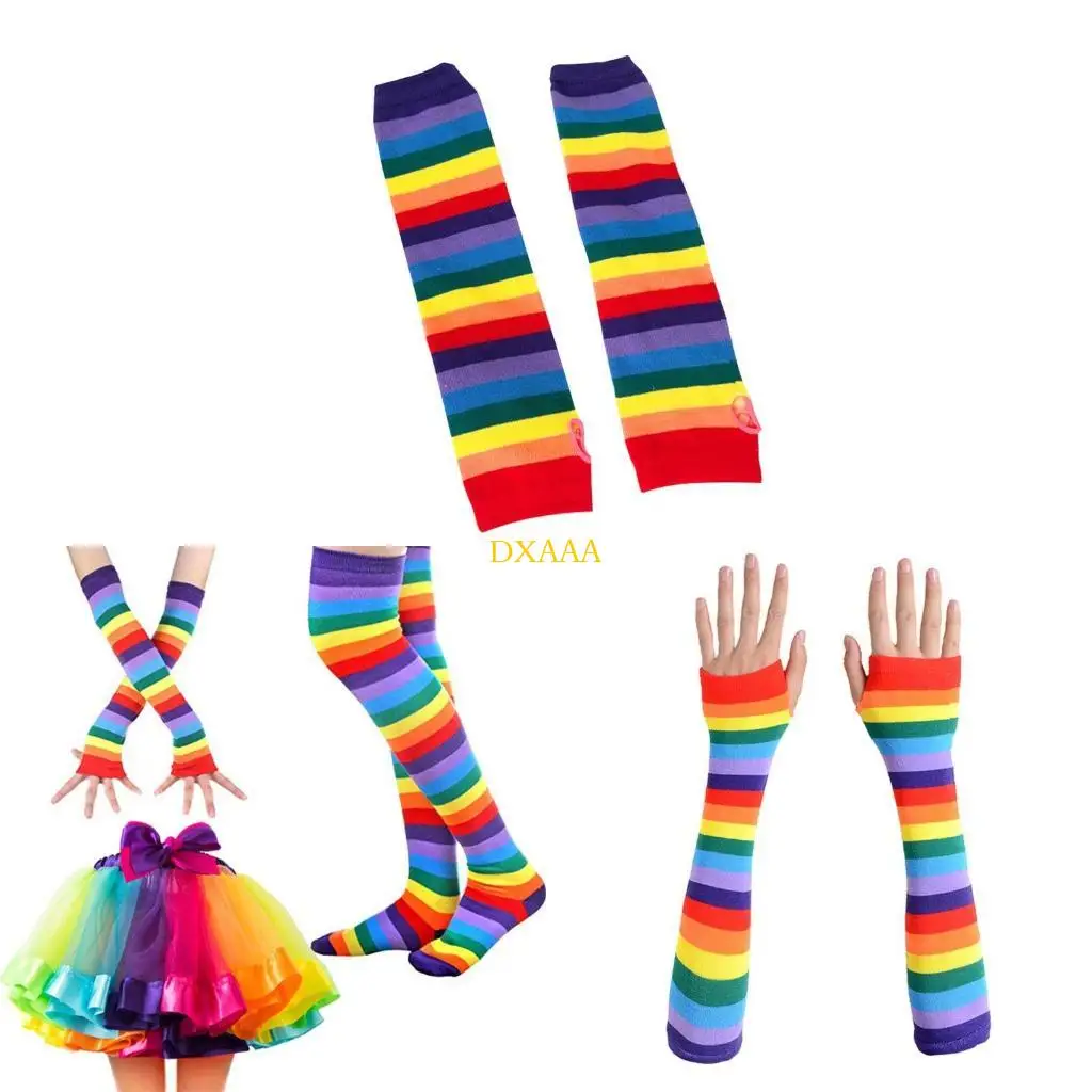 DXAA 3 Pcs/set Women Girls Long Gloves Socks Stocking Rainbow Costume Sets Tulle Tutu Skirt Party Cosplay Accessory
DXAA 3 Pcs/set Women Girls Long Gloves Socks Stocking Rainbow Costume Sets Tulle Tutu Skirt Party Cosplay Accessory