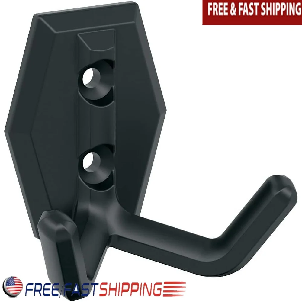 Double Prong Decorative Wall Hook Matte Black Zinc Mounting Hardware Coats Hats Backpacks Bathroom Bedroom Closet Entryway
Double Prong Decorative Wall Hook Matte Black Zinc Mounting Hardware Coats Hats Backpacks Bathroom Bedroom Closet Entryway