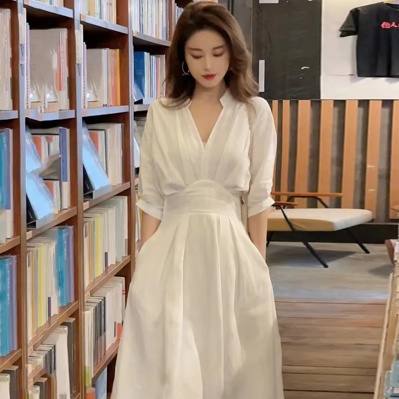 Spring Autumn French Style Socialite Style Women's Clothing New Season Chic Simplicity All-match Korean Fashion Shirt Dresses
Spring Autumn French Style Socialite Style Women's Clothing New Season Chic Simplicity All-match Korean Fashion Shirt Dresses