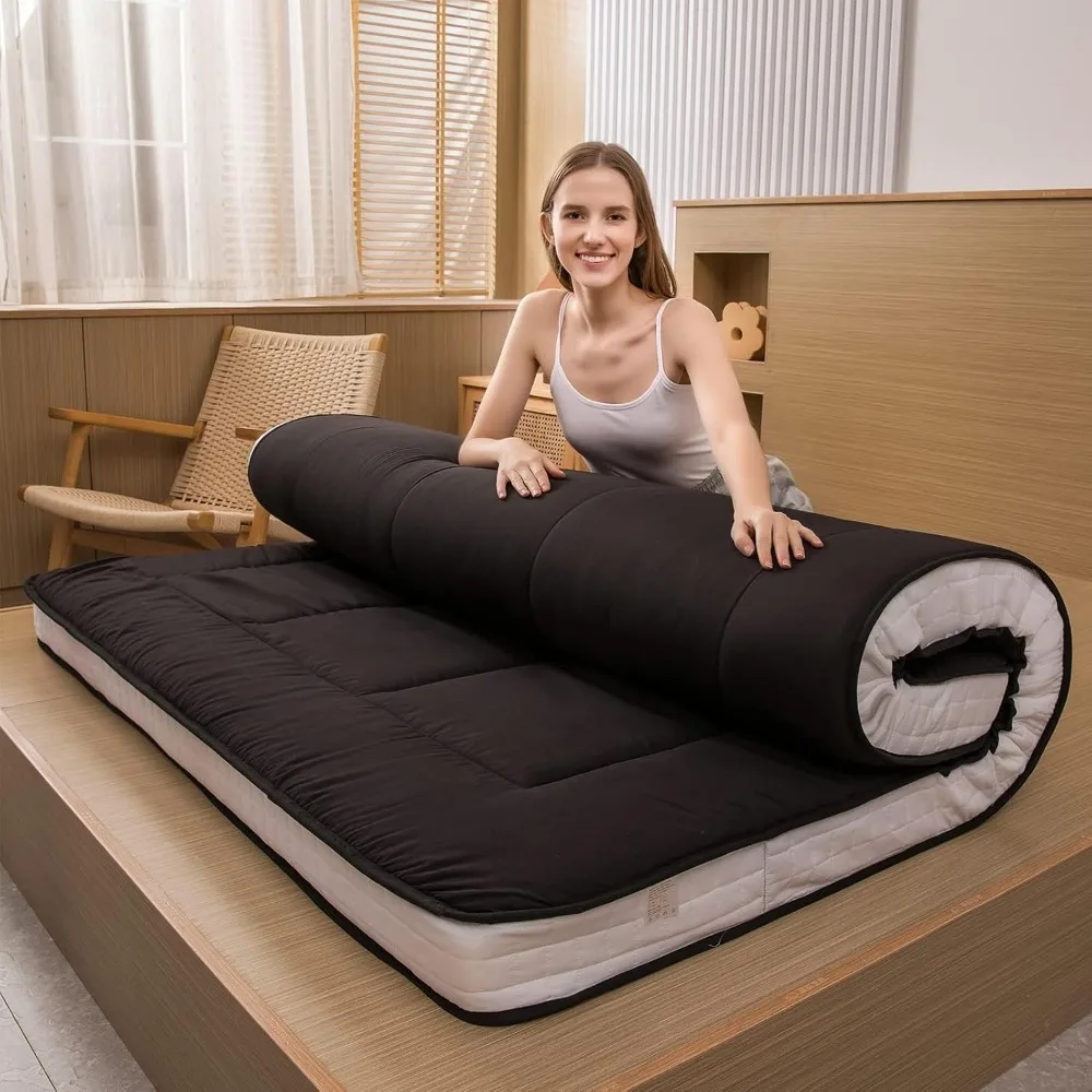 Padded Japanese Floor Mattress Quilted Bed Mattress Topper, Extra Thick Folding Sleeping Pad Breathable Floor Lounger Guest Bed
Padded Japanese Floor Mattress Quilted Bed Mattress Topper, Extra Thick Folding Sleeping Pad Breathable Floor Lounger Guest Bed