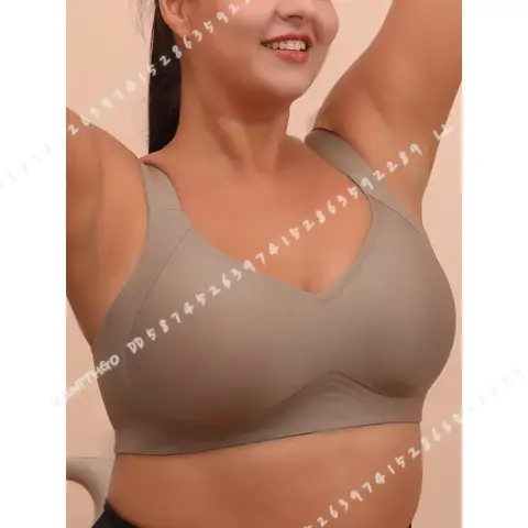 Soutien-gorge de nuit sans fil et sans couture pour femmes grandes tailles 6XL, anti-affaissement, type débardeur, pour le yoga et l'exercice, lingerie confortable et de soutien