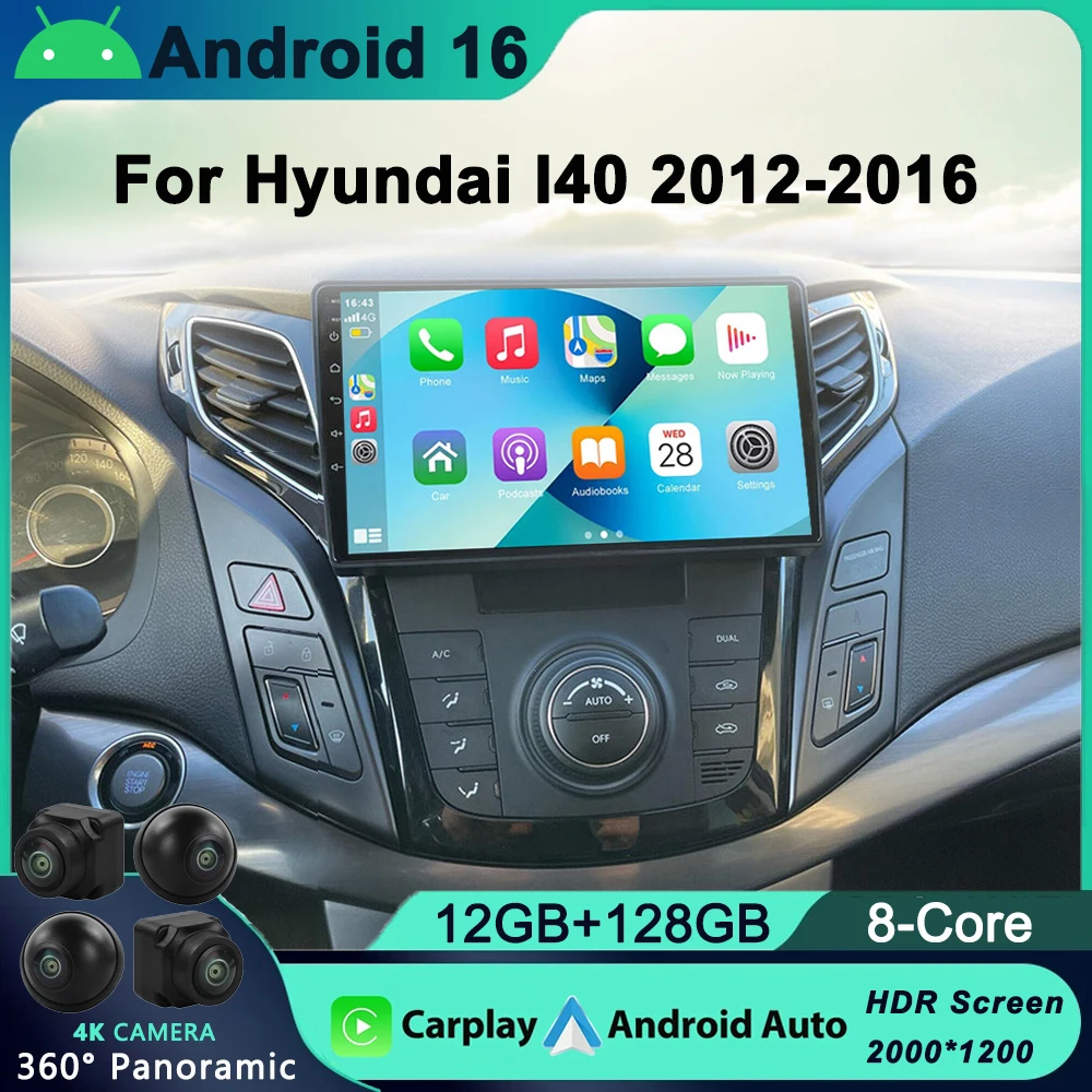 For HYUNDAI I40 2012-2016 Auto Multimedia GPS Navigation Car Radio Android16 Built-in Carplay Auto BT WIFI 2din No DVD Head Unit
For HYUNDAI I40 2012-2016 Auto Multimedia GPS Navigation Car Radio Android16 Built-in Carplay Auto BT WIFI 2din No DVD Head Unit