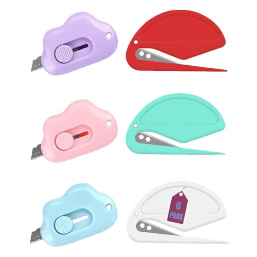 6 Pack Retractable Letter Opener Envelope Slitter Portable Mail Cutter for Wrapping Paper DIY Cute Design Black
6 Pack Retractable Letter Opener Envelope Slitter Portable Mail Cutter for Wrapping Paper DIY Cute Design Black