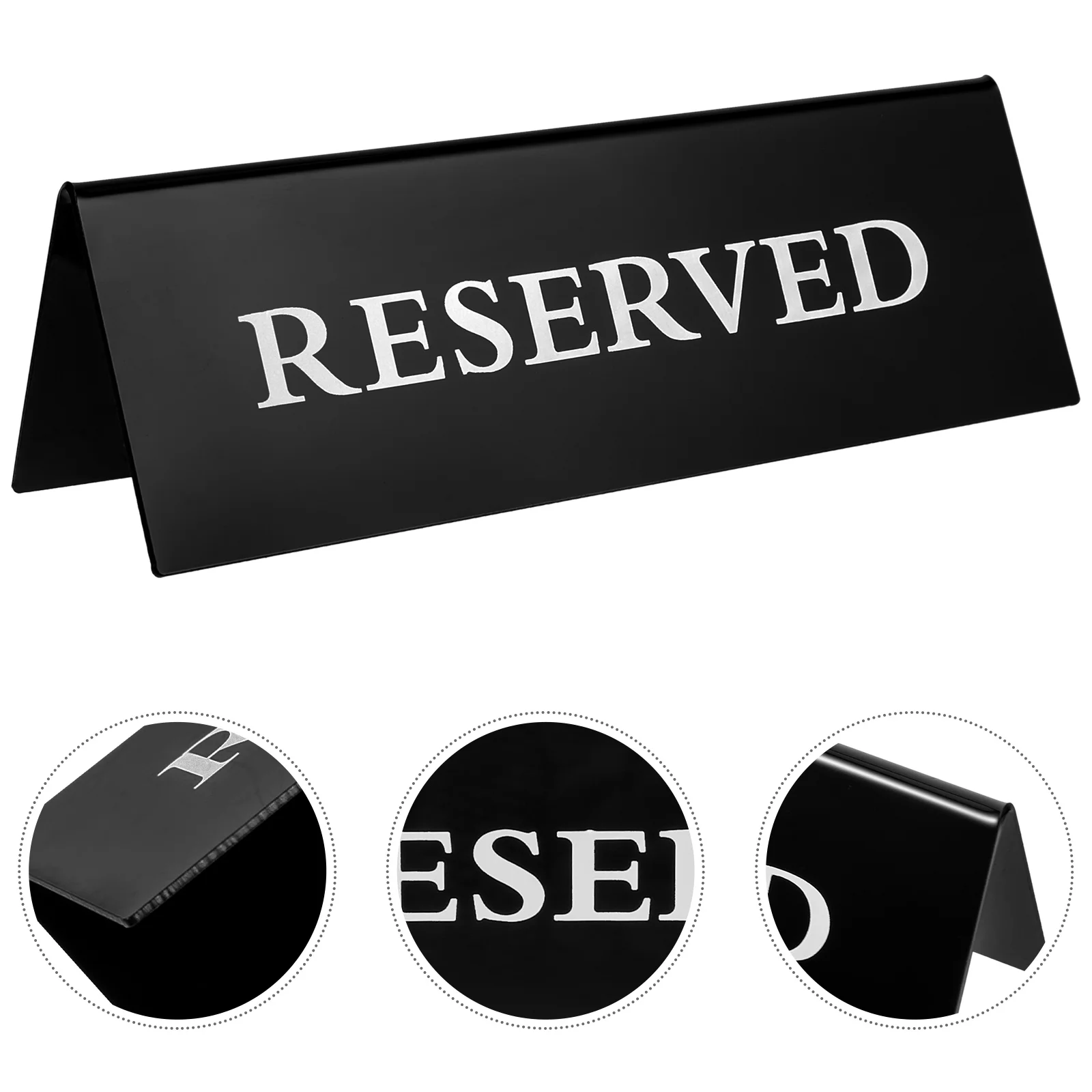 4 Pcs Reserved Sign Tent Cards 15x5cm Black Frame White Text Banquet Wedding Party Seat Table Setting Acrylic Decor
4 Pcs Reserved Sign Tent Cards 15x5cm Black Frame White Text Banquet Wedding Party Seat Table Setting Acrylic Decor