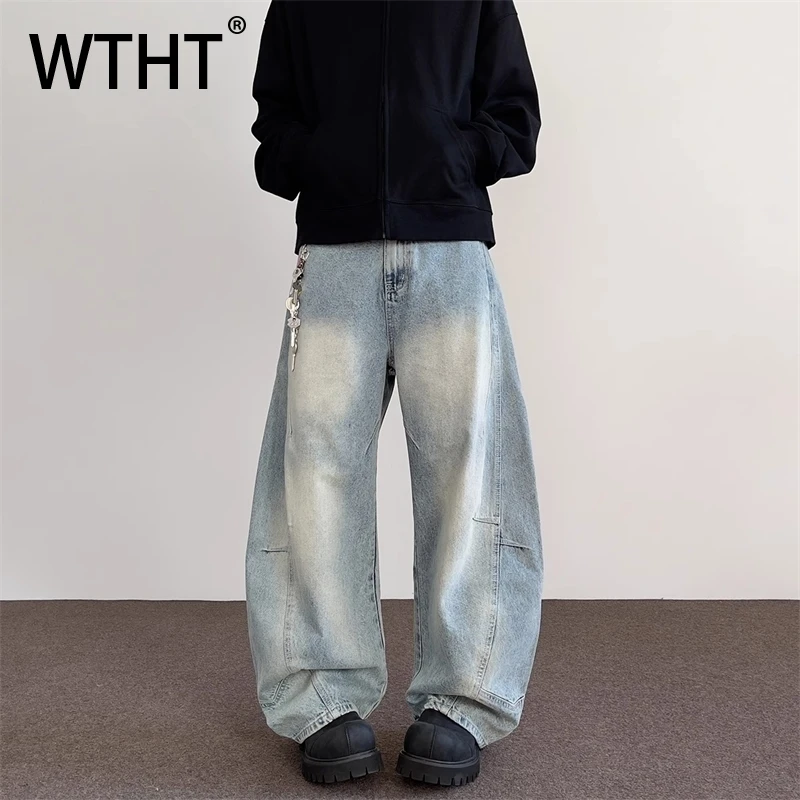 WTHT Vintage Men's Gradient Deconstruction Design Denim Pants Fashion High Street Loose Straight Jeans Male 2025 Summer 2A0625
WTHT Vintage Men's Gradient Deconstruction Design Denim Pants Fashion High Street Loose Straight Jeans Male 2025 Summer 2A0625