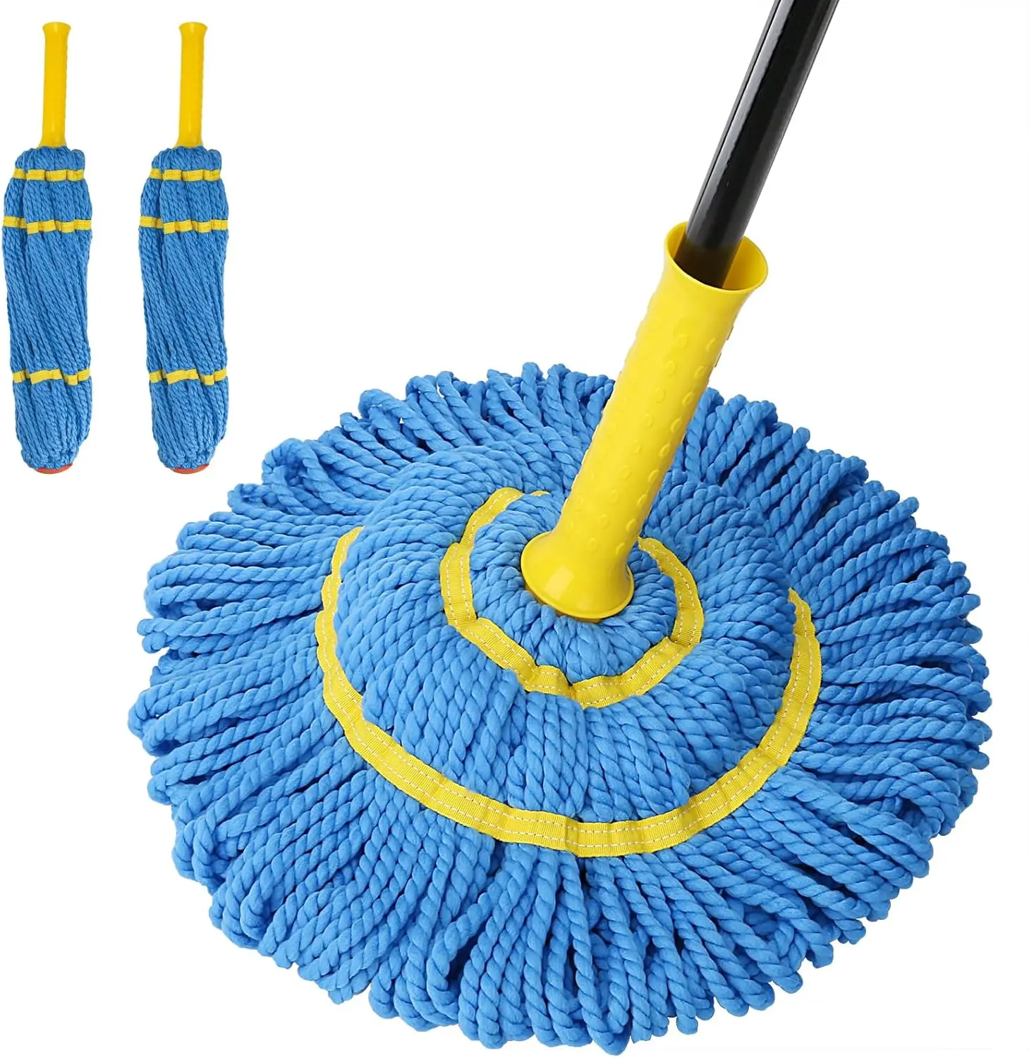 Self-Wringing Twist Mops with 1 Extra Refill, Microfiber Mops for Floor Cleaning with 57 " Long Handle, Easy Wringing Floor M
Self-Wringing Twist Mops with 1 Extra Refill, Microfiber Mops for Floor Cleaning with 57 " Long Handle, Easy Wringing Floor M
