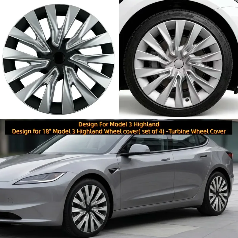 4pc 18In Wheel Cover Hubcap Fits for Model 3 Highland 2024 2025 2026 Protective Rim Caps Automobile Exterior Accessories Turbine
4pc 18In Wheel Cover Hubcap Fits for Model 3 Highland 2024 2025 2026 Protective Rim Caps Automobile Exterior Accessories Turbine