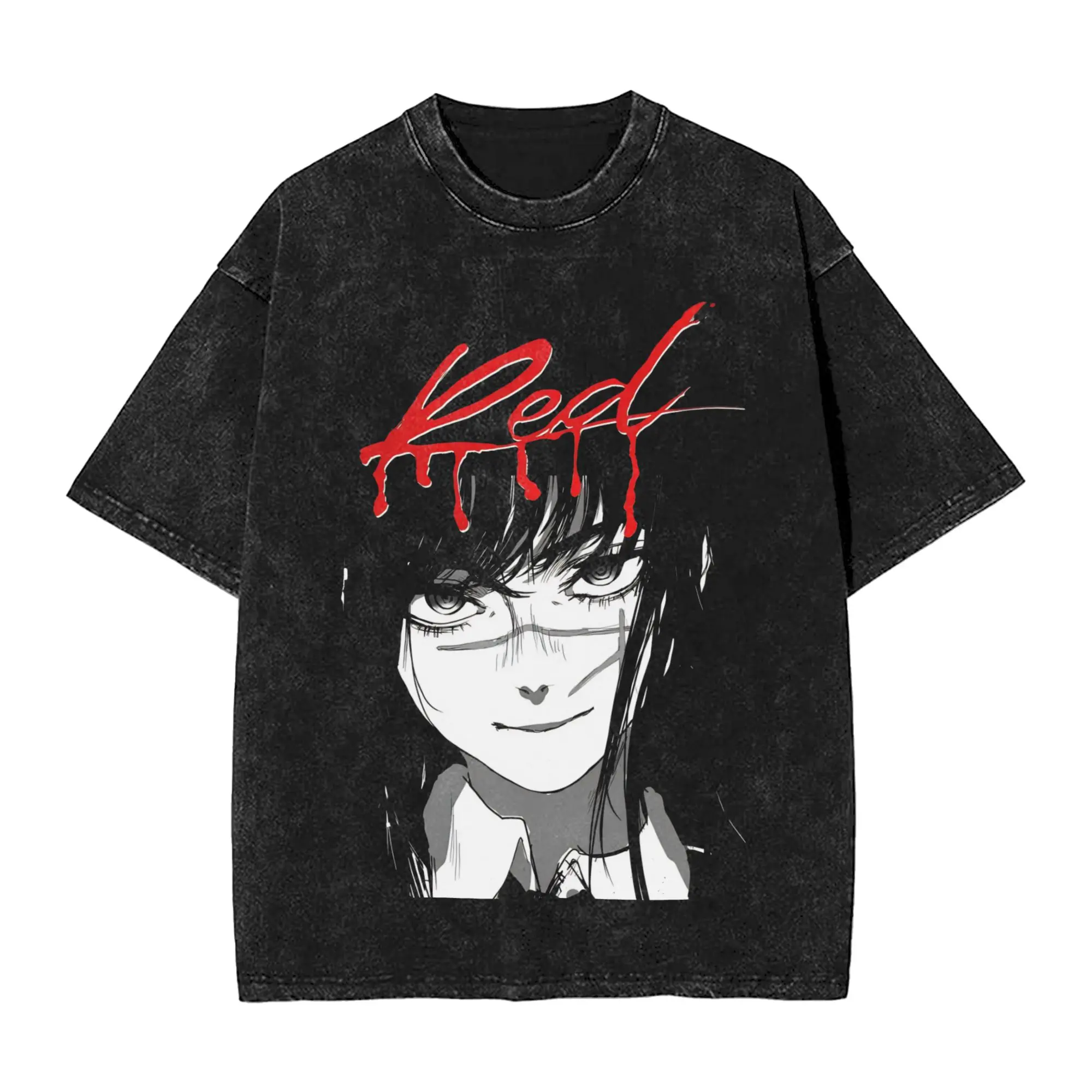 2026 summer Chainsaw Man Makima Single Sided Washed T-shirt Red Drip Text Anime Print Oversized Cotton Tee For Men Women Fans
2026 summer Chainsaw Man Makima Single Sided Washed T-shirt Red Drip Text Anime Print Oversized Cotton Tee For Men Women Fans