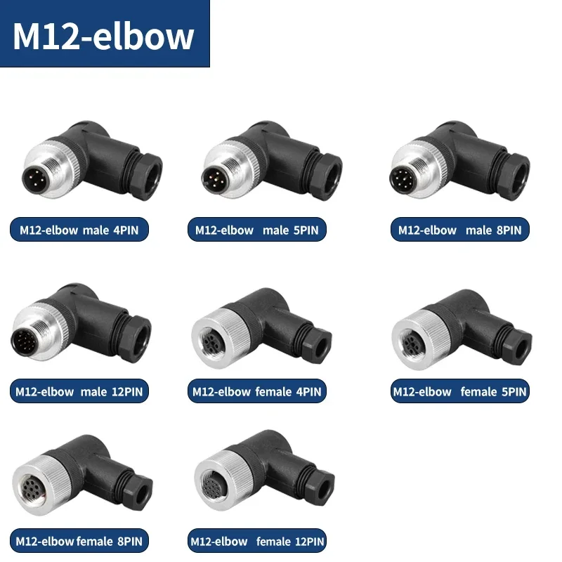 5 PCS M12 sensor elbow connector waterproof male&female plug screw threaded coupling 3 4 5 8 12 Pin A type sensor connectors
5 PCS M12 sensor elbow connector waterproof male&female plug screw threaded coupling 3 4 5 8 12 Pin A type sensor connectors