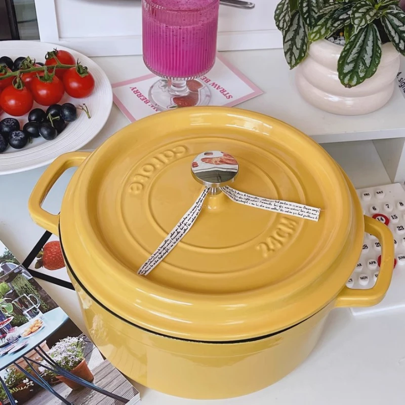 Vintage Enamel Cast Iron Dutch Oven 5QT Heavy Duty Soup Pot with Glass Lid Rustproof Coating for Induction/Stovetop
Vintage Enamel Cast Iron Dutch Oven 5QT Heavy Duty Soup Pot with Glass Lid Rustproof Coating for Induction/Stovetop