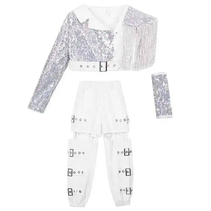 Hip-hop Dance ZZL Dance Street Clothes Girls Pant Suit Tracksuit Wear Kids Catwalk Set Korean Group Costume K-POP Dance Wear
Hip-hop Dance ZZL Dance Street Clothes Girls Pant Suit Tracksuit Wear Kids Catwalk Set Korean Group Costume K-POP Dance Wear