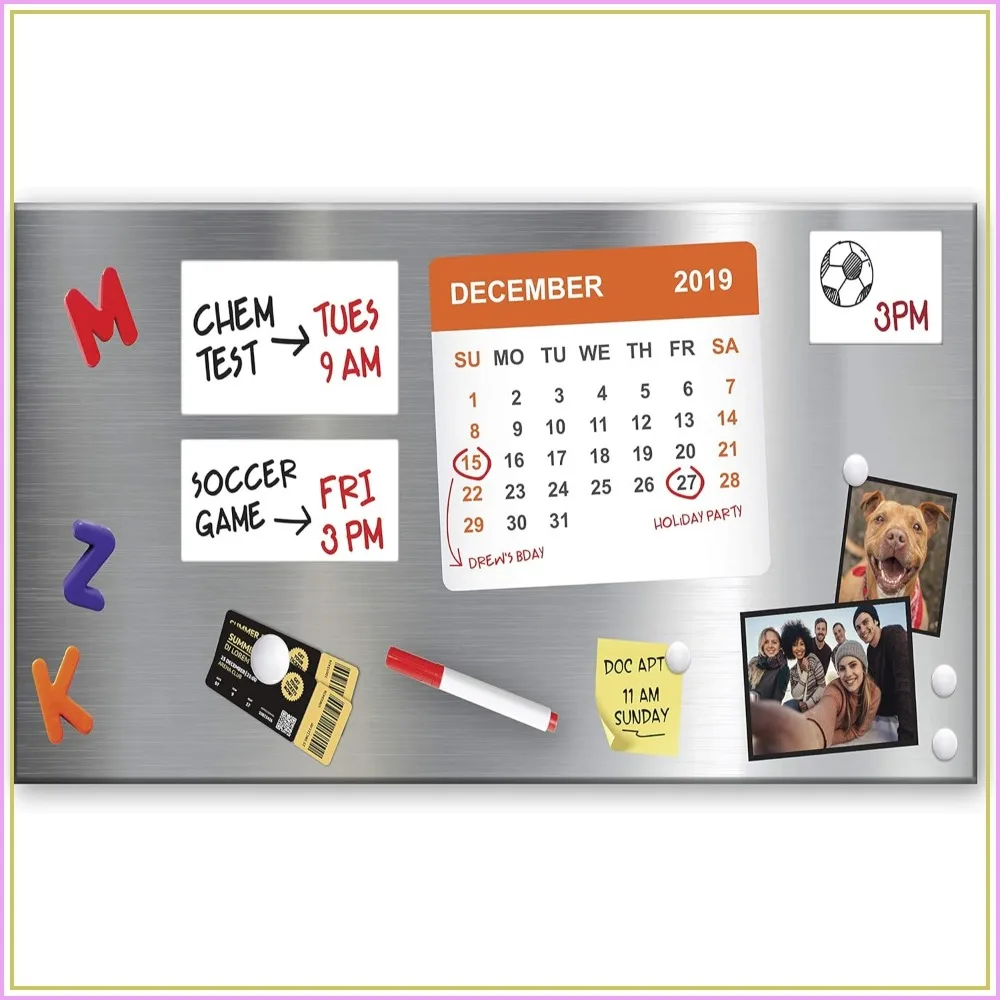 Large Mountable Steel Bulletin Board 30x14x0.7 Inch with Magnet and Message Board, Silver
Large Mountable Steel Bulletin Board 30x14x0.7 Inch with Magnet and Message Board, Silver