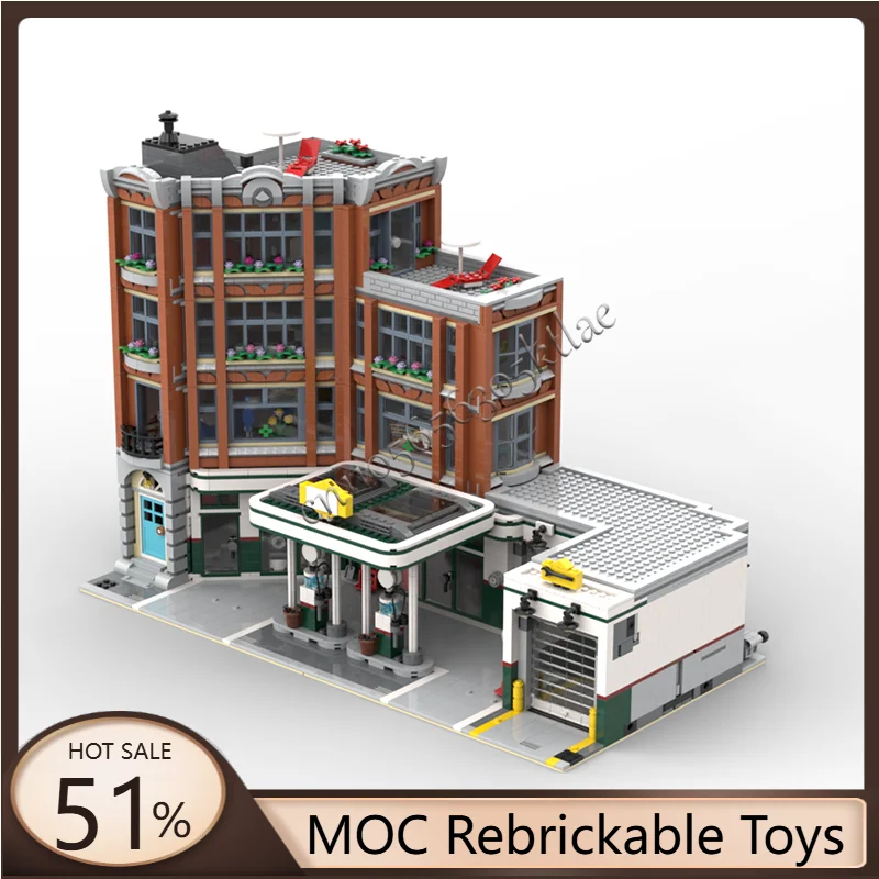 4897 детали MOC City Street Views, модульные угловые строительные блоки для гаража, образовательная сборка, детские игрушки, популярный подарок на Хэллоуин
4897 детали MOC City Street Views, модульные угловые строительные блоки для гаража, образовательная сборка, детские игрушки, популярный подарок на Хэллоуин