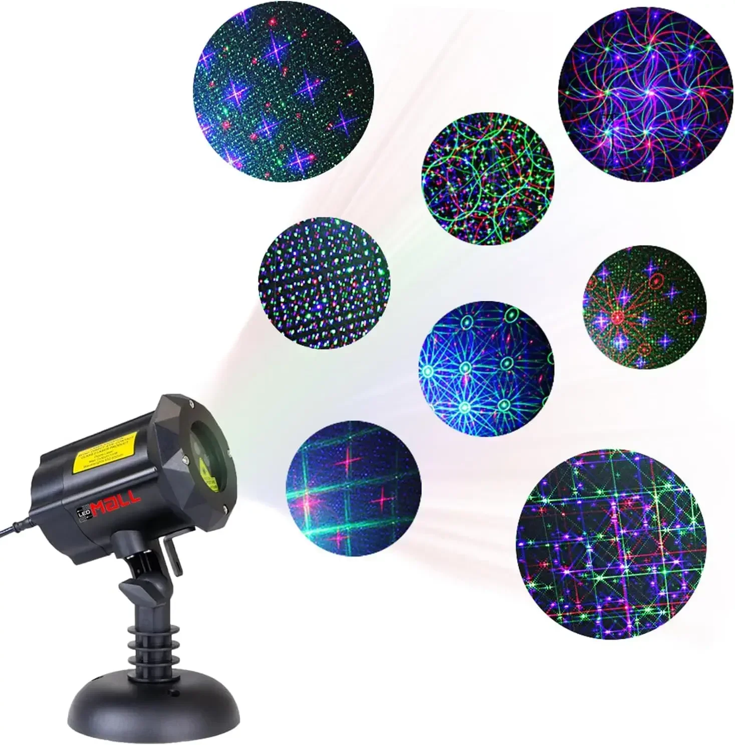 Motion 8 Patterns in 1 Red, Green, and Blue Outdoor Christmas Laser Lights Projector with remote control and Security Lock
Motion 8 Patterns in 1 Red, Green, and Blue Outdoor Christmas Laser Lights Projector with remote control and Security Lock