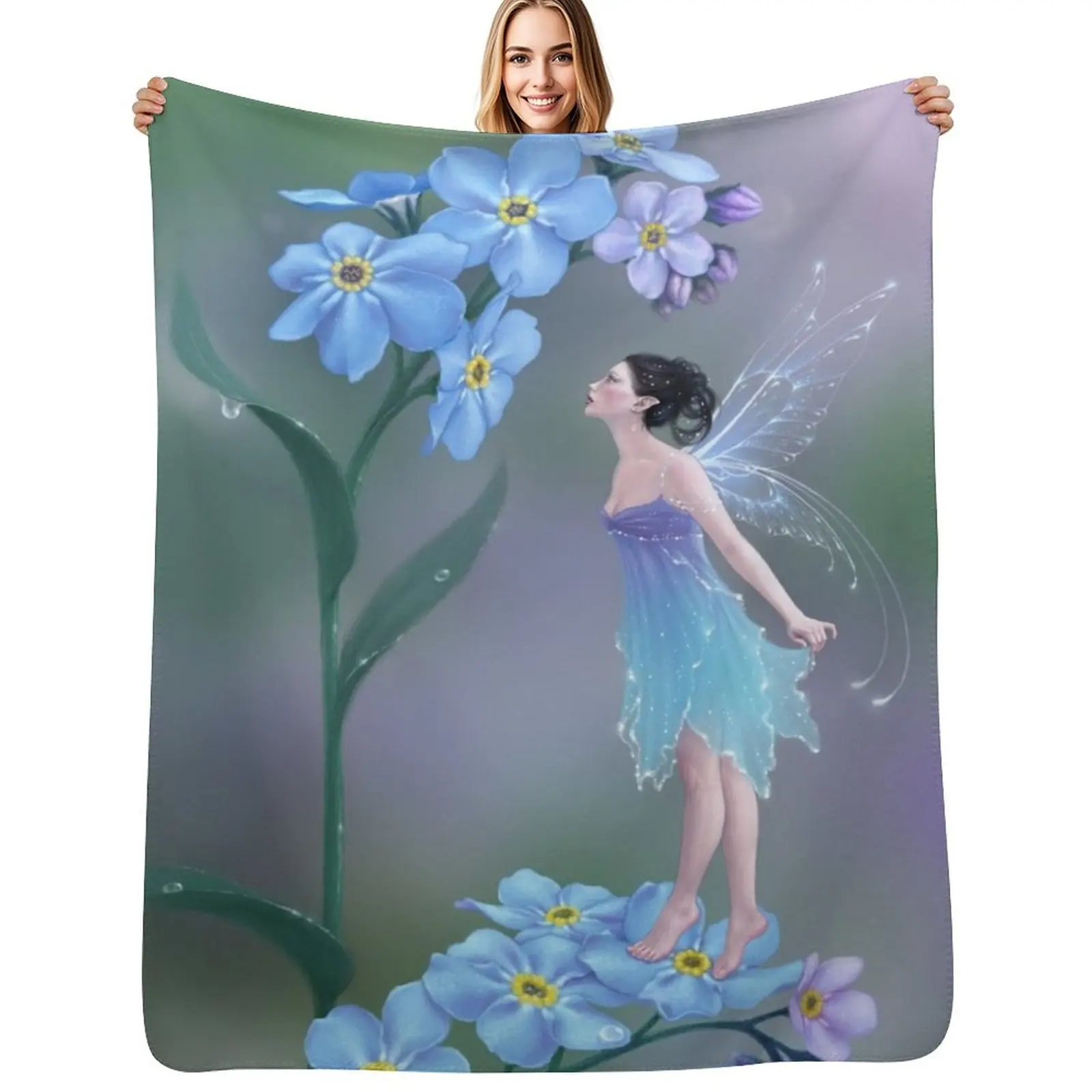 Forget-Me-Not Flower Fairy Throw Blanket Easy Care Comfortable Blanket for Couch
Forget-Me-Not Flower Fairy Throw Blanket Easy Care Comfortable Blanket for Couch
