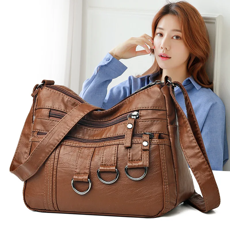 Washed Leather Soft Pu Leather Pure Color Casual Large Capacity Daily Lightweight Shoulder Crossbody Bag
Washed Leather Soft Pu Leather Pure Color Casual Large Capacity Daily Lightweight Shoulder Crossbody Bag