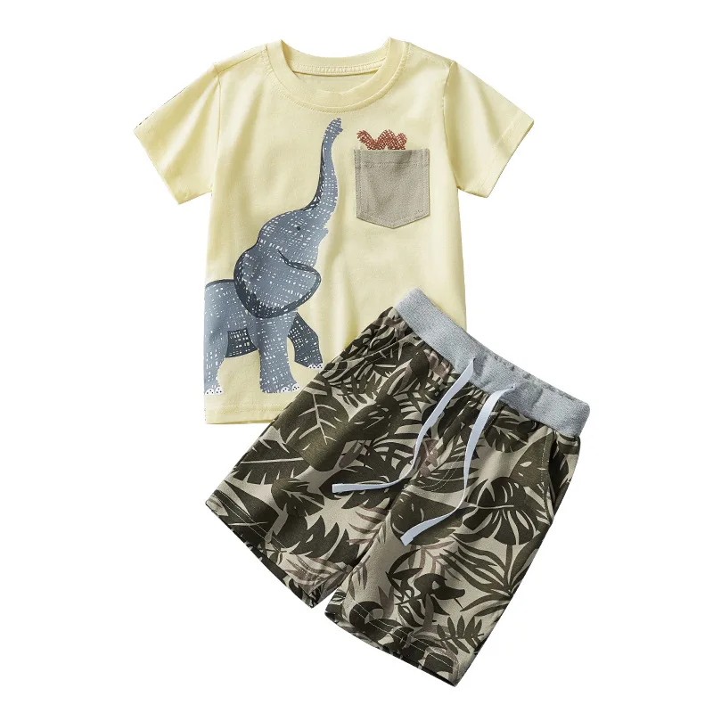Boys' Summer Outfit Set Children's 2025 Cartoon Print Boys Clothes Elephant Two-piece Set
Boys' Summer Outfit Set Children's 2025 Cartoon Print Boys Clothes Elephant Two-piece Set