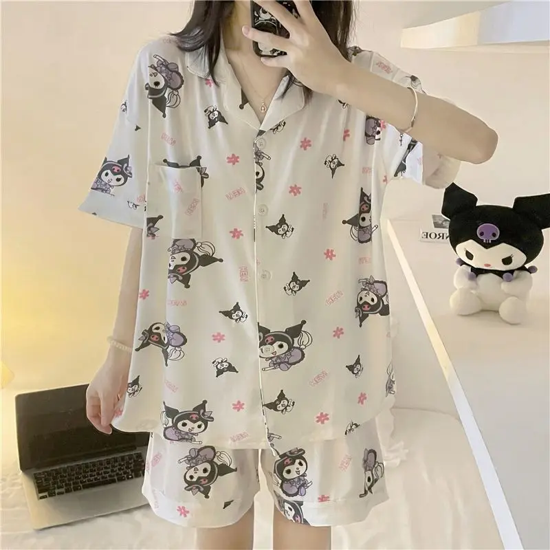 New Pajamas 2 Piece Set Shorts Short Sleeve Sleepwear Kawaii Cartoon Nightwear Student Pijama Summer Nightie Home Suit
New Pajamas 2 Piece Set Shorts Short Sleeve Sleepwear Kawaii Cartoon Nightwear Student Pijama Summer Nightie Home Suit