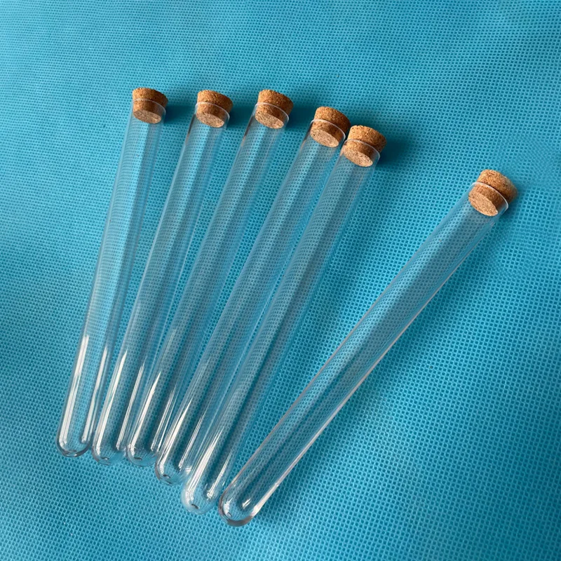 50pcs/Lot Diameter 12mm to 25mm Clear Plastic Test Tubes with Cork for Length from 60mm to 150mm
50pcs/Lot Diameter 12mm to 25mm Clear Plastic Test Tubes with Cork for Length from 60mm to 150mm