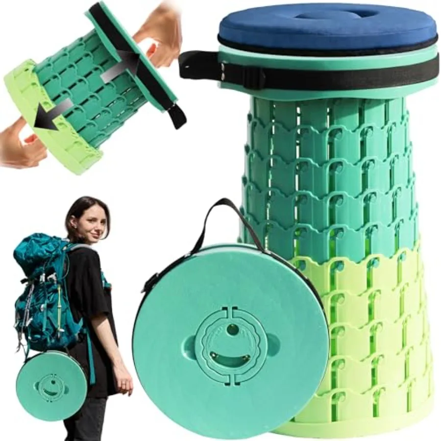 2026 Upgraded XXL Collapsible Stool with Thick Cushion, 19.7"H-11.8"D Telescoping Folding Stool for Adults, More Sturdy Camping
2026 Upgraded XXL Collapsible Stool with Thick Cushion, 19.7"H-11.8"D Telescoping Folding Stool for Adults, More Sturdy Camping