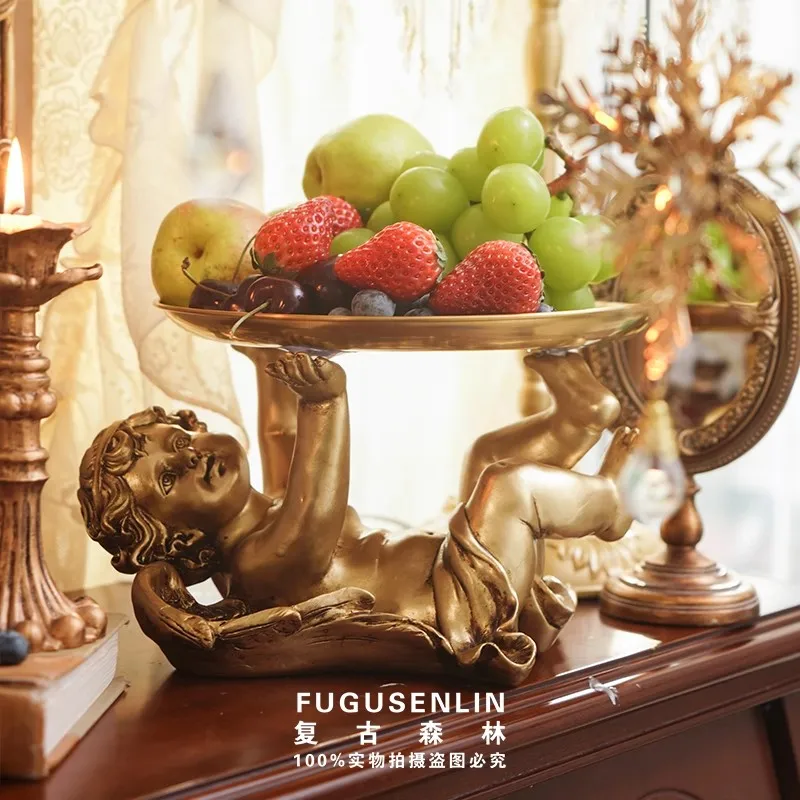Retro Forest European Gold Angel Copper Tray French Retro Jewelry Display Fruit Tray Home Decoration Ornament
Retro Forest European Gold Angel Copper Tray French Retro Jewelry Display Fruit Tray Home Decoration Ornament