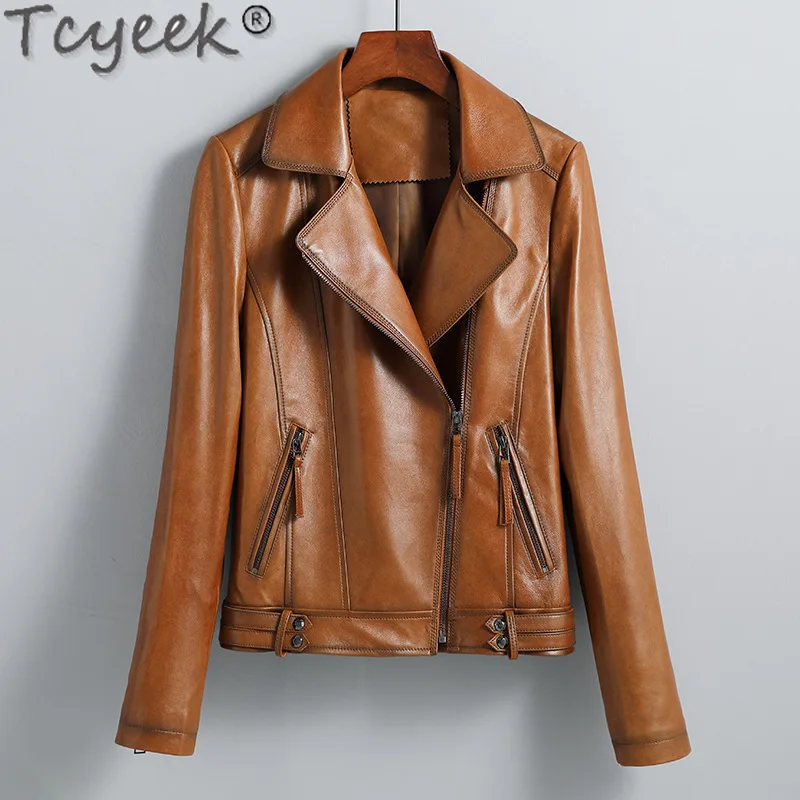 Tcyeek Real Leather Jacket Women Sheepskin Coat Spring Autumn Clothes Womens Motocycle Jackets Slim Fit 2024 Jaqueta De Couro
Tcyeek Real Leather Jacket Women Sheepskin Coat Spring Autumn Clothes Womens Motocycle Jackets Slim Fit 2024 Jaqueta De Couro