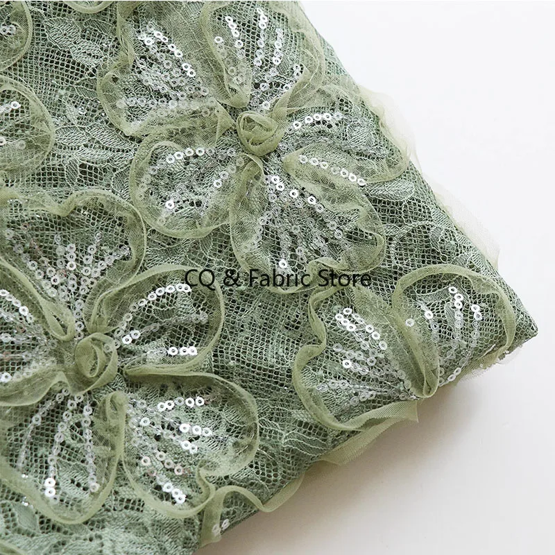 Dark Green Sequin Embroidery Mesh Lace Fabric Wedding Dress Cheongsam Custom Fabric Designer Fabric DIY Sewing Accessories
Dark Green Sequin Embroidery Mesh Lace Fabric Wedding Dress Cheongsam Custom Fabric Designer Fabric DIY Sewing Accessories