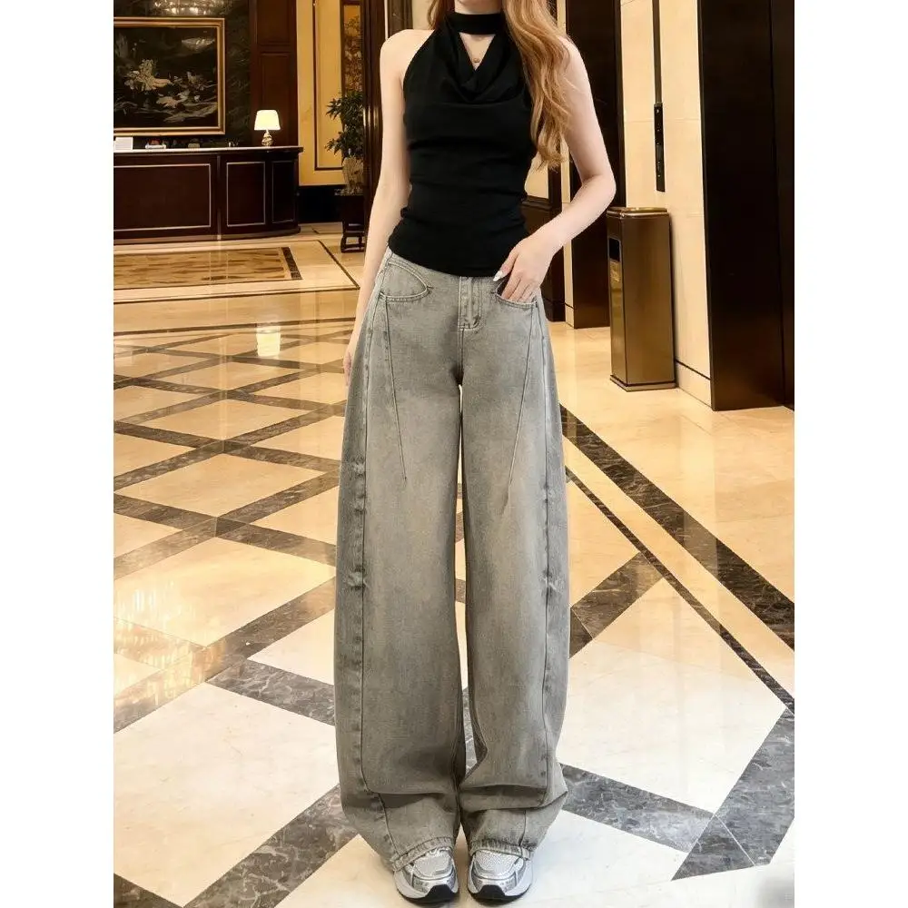 Neutral Style Pure Color Casual Pants Women's Spring Autumn Loose Wide Leg Jeans Natural Waist Cotton Polyester Blend
Neutral Style Pure Color Casual Pants Women's Spring Autumn Loose Wide Leg Jeans Natural Waist Cotton Polyester Blend