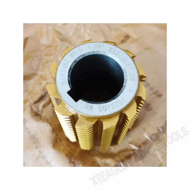 DIN5482 Standard Gear Hob Cutter M1.6, PA30, 22mm Hole, HSS Materials, Customized
DIN5482 Standard Gear Hob Cutter M1.6, PA30, 22mm Hole, HSS Materials, Customized