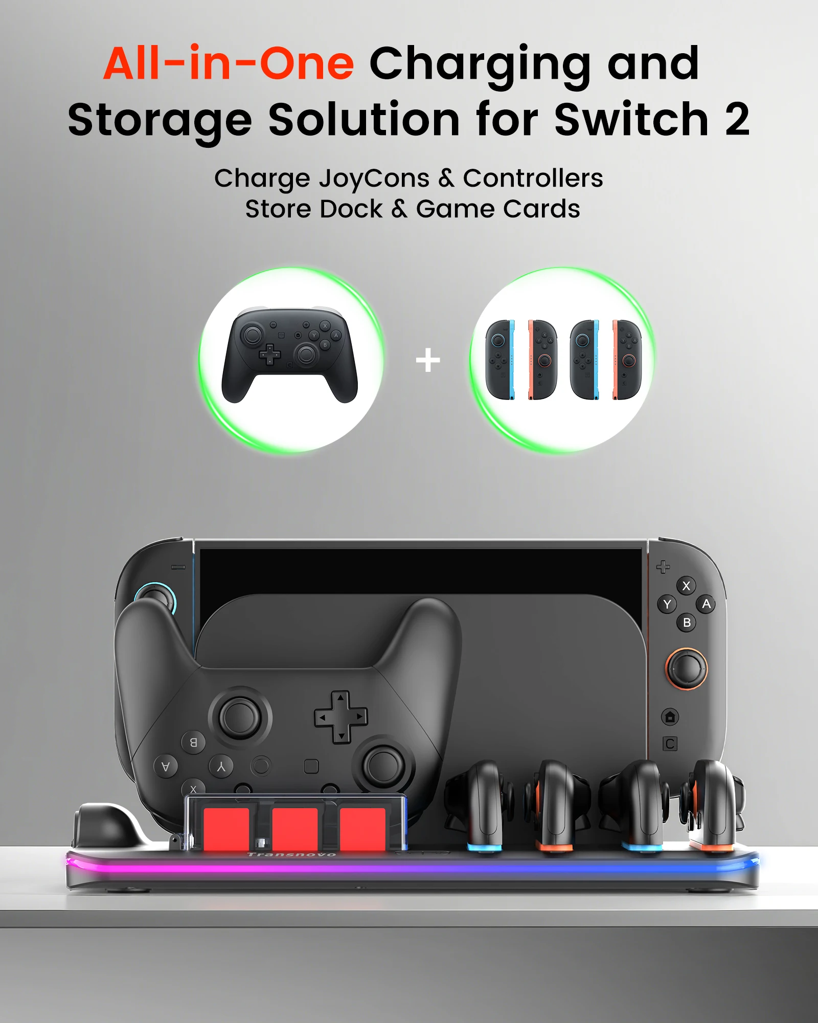 Multifunctional Charging&Storage Stand for Switch 2 with Cooling Fan,RGB Lighting,Game Card Storage.Charging Base for Switch 2
Multifunctional Charging&Storage Stand for Switch 2 with Cooling Fan,RGB Lighting,Game Card Storage.Charging Base for Switch 2