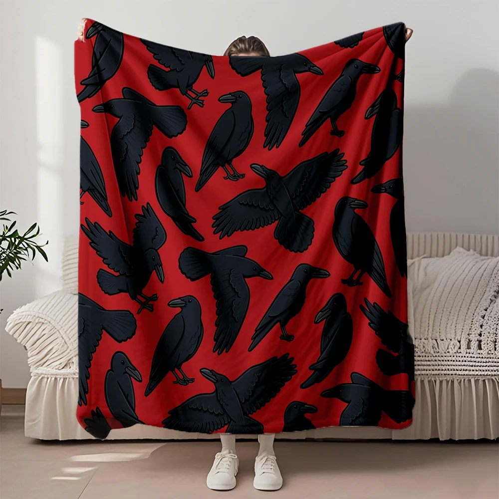 Flannel Bed Blanket Murder Of Crows For Outdoor Patio Wheelchair Abstract Design Knit Throw Breathable Skin-friendly Blankets
Flannel Bed Blanket Murder Of Crows For Outdoor Patio Wheelchair Abstract Design Knit Throw Breathable Skin-friendly Blankets