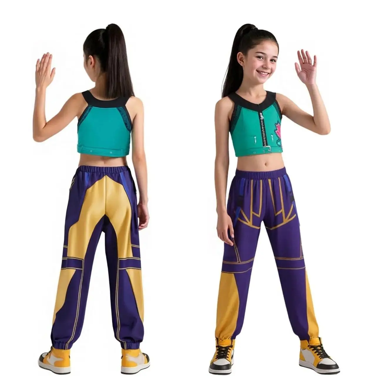 2025 Anime Zoey Cosplay Costumes Singer Demon Role Play Uniform Full Set Top Pants Print Halloween Dress Up Hunters Suits 3-14ye
2025 Anime Zoey Cosplay Costumes Singer Demon Role Play Uniform Full Set Top Pants Print Halloween Dress Up Hunters Suits 3-14ye