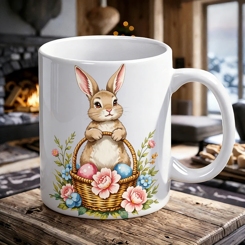 1PCS Easter Bunny Egg Basket Ceramic Cup, Coffee Cup, Milk Cup, Office Tea Cup, Drinking Cup, Fade-resistant, Gift for Friends
1PCS Easter Bunny Egg Basket Ceramic Cup, Coffee Cup, Milk Cup, Office Tea Cup, Drinking Cup, Fade-resistant, Gift for Friends