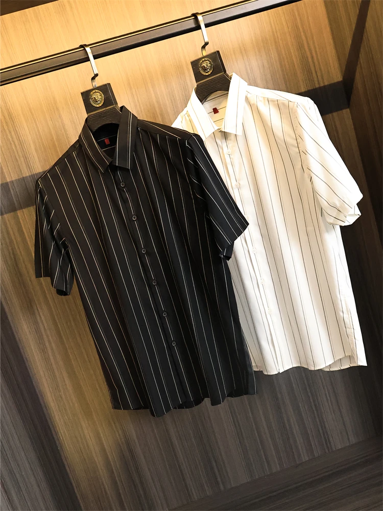 Fen Brand Men's Busin ort Sve irt Классические полоски Cool Feeling Дышащая летняя подставка для поездок на работу Воротник arp
Fen Brand Men's Busin ort Sve irt Классические полоски Cool Feeling Дышащая летняя подставка для поездок на работу Воротник arp