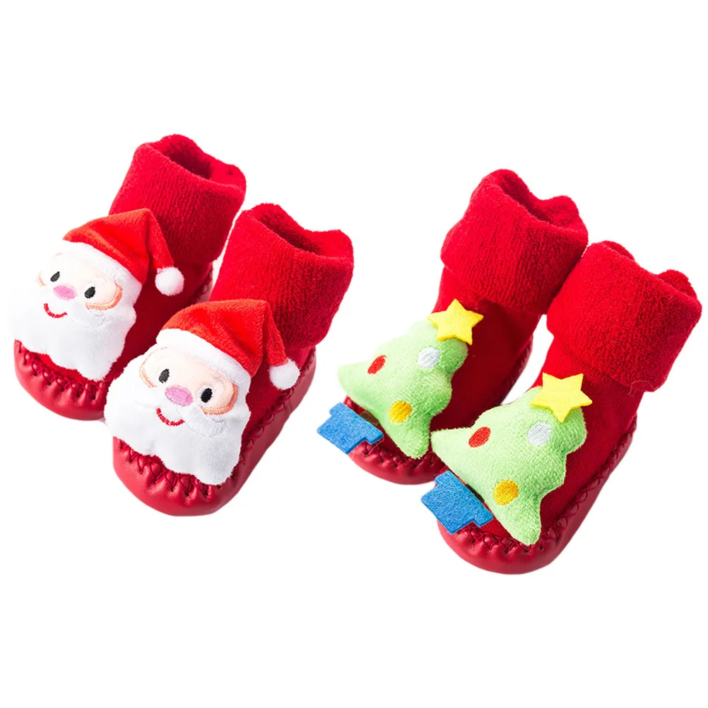 2Pairs Christmas Socks for Babies Lovely Cartoon Design Non Slip Room Socks Thickened Cotton Footwear for Kids
2Pairs Christmas Socks for Babies Lovely Cartoon Design Non Slip Room Socks Thickened Cotton Footwear for Kids