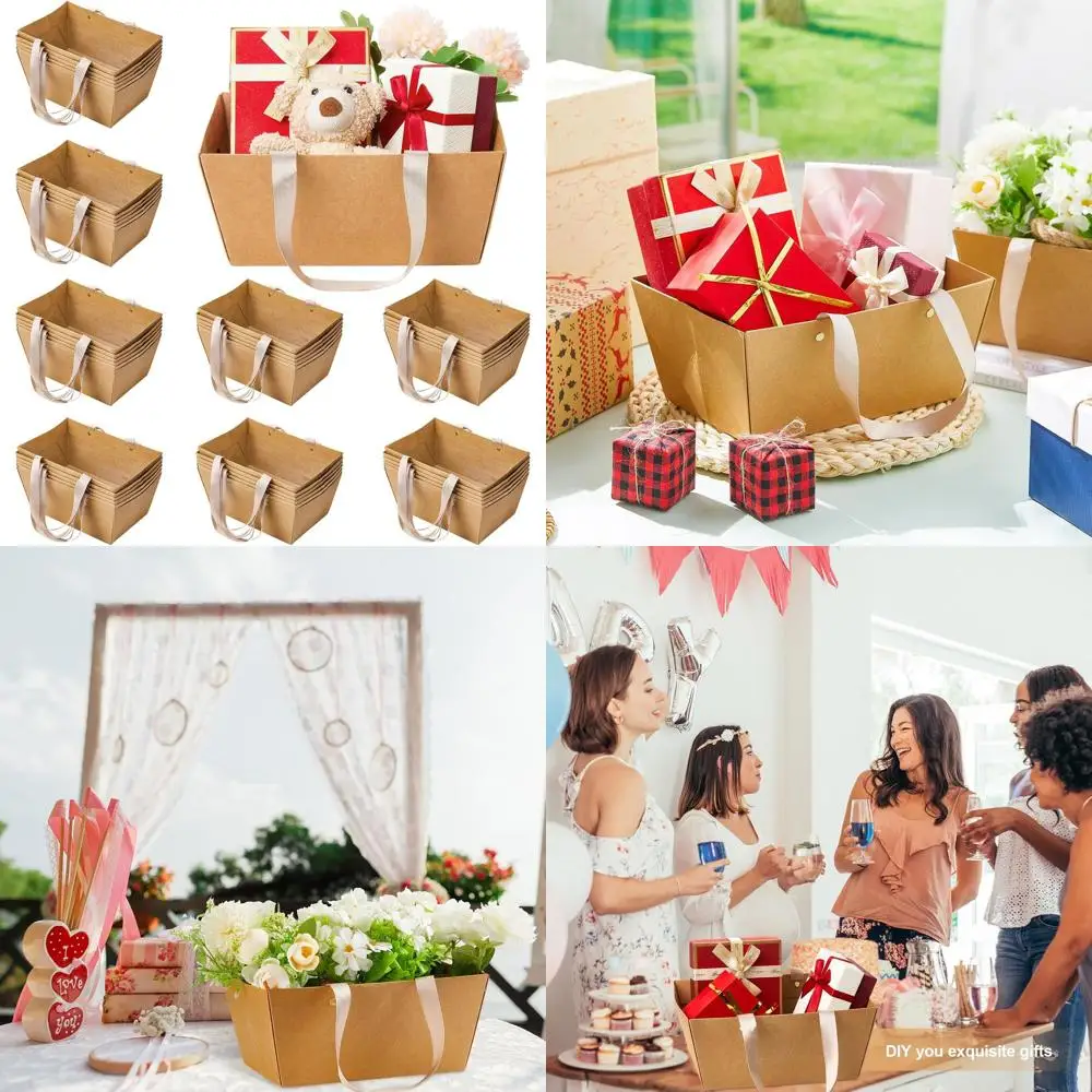 48-Piece Empty Gift Basket Kit with Kraft Cardboard Tray, Perfect for Weddings, Baby Showers, and More
48-Piece Empty Gift Basket Kit with Kraft Cardboard Tray, Perfect for Weddings, Baby Showers, and More