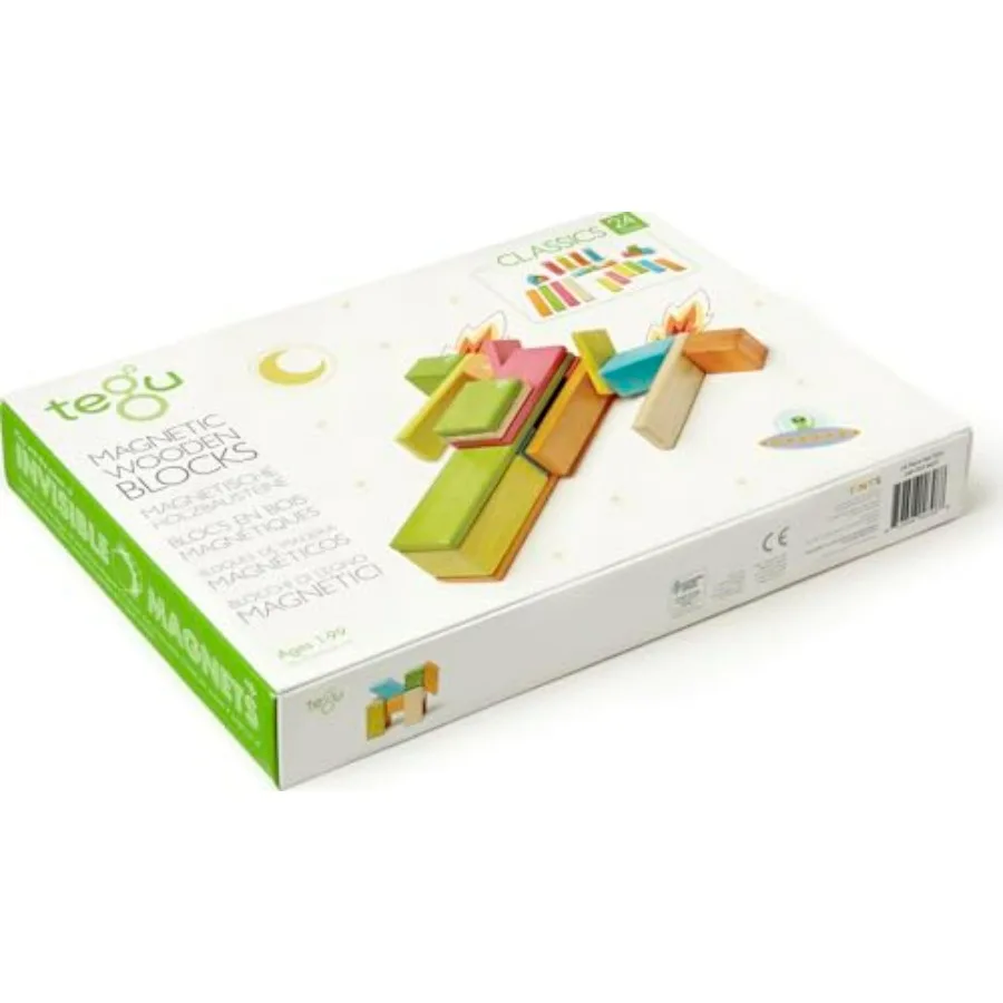 24 Piece Tegu Magnetic Wooden Block Set Tints for Ages 1-99 Sustainable Wood Construction with Vibrant Colors and Strong Magnet
24 Piece Tegu Magnetic Wooden Block Set Tints for Ages 1-99 Sustainable Wood Construction with Vibrant Colors and Strong Magnet