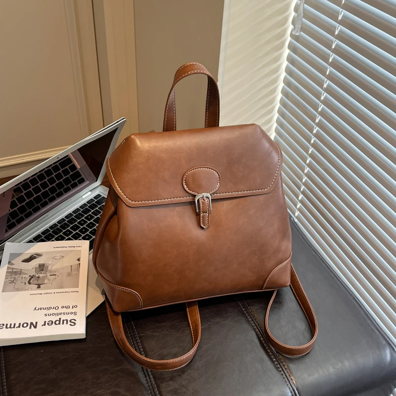 Ladies Bookbag Rucksack Women Large Capacity Backpack Purses High Quality PU Leather Female Vintage School Bags Travel Backpack 
Ladies Bookbag Rucksack Women Large Capacity Backpack Purses High Quality PU Leather Female Vintage School Bags Travel Backpack