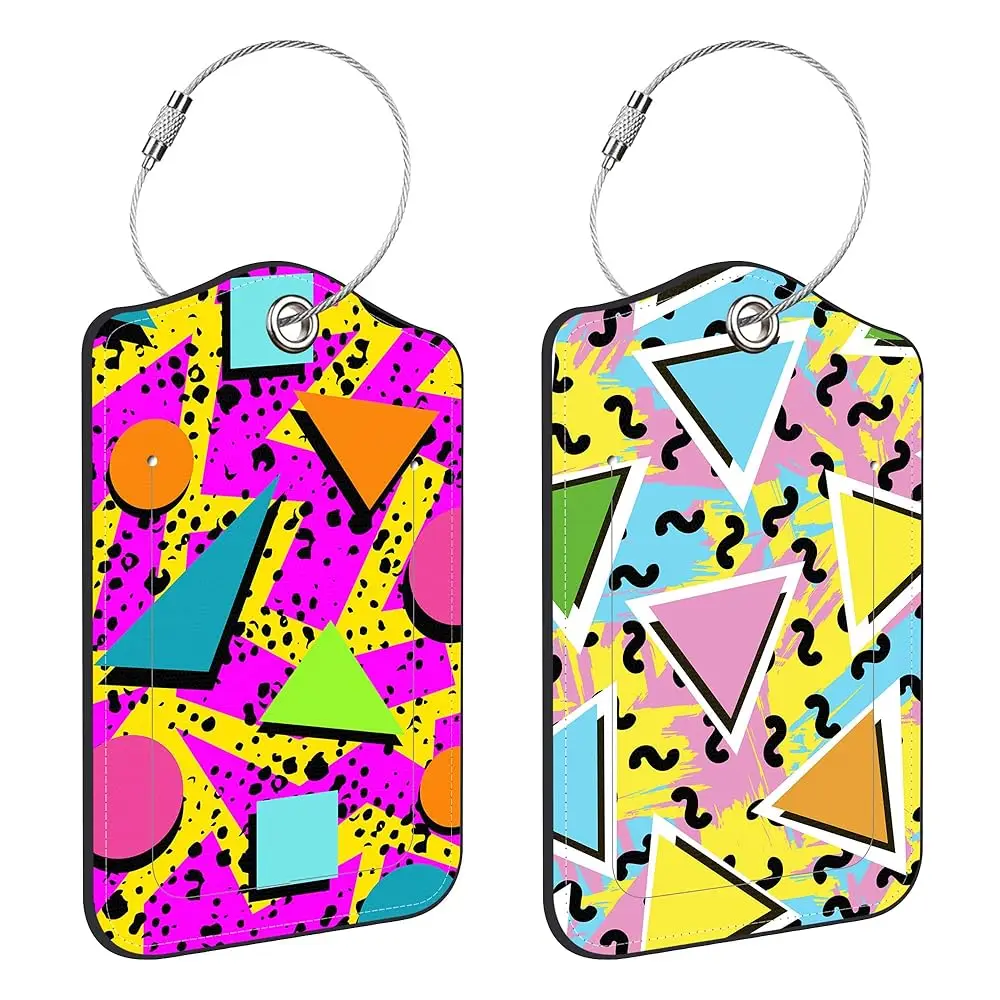 Free ShippingLuggage Tags for Suitcase,2 Pack Colorful Triangles PU Leather Luggage Tags with Stainless Steel Loop Privacy Cover
Free ShippingLuggage Tags for Suitcase,2 Pack Colorful Triangles PU Leather Luggage Tags with Stainless Steel Loop Privacy Cover