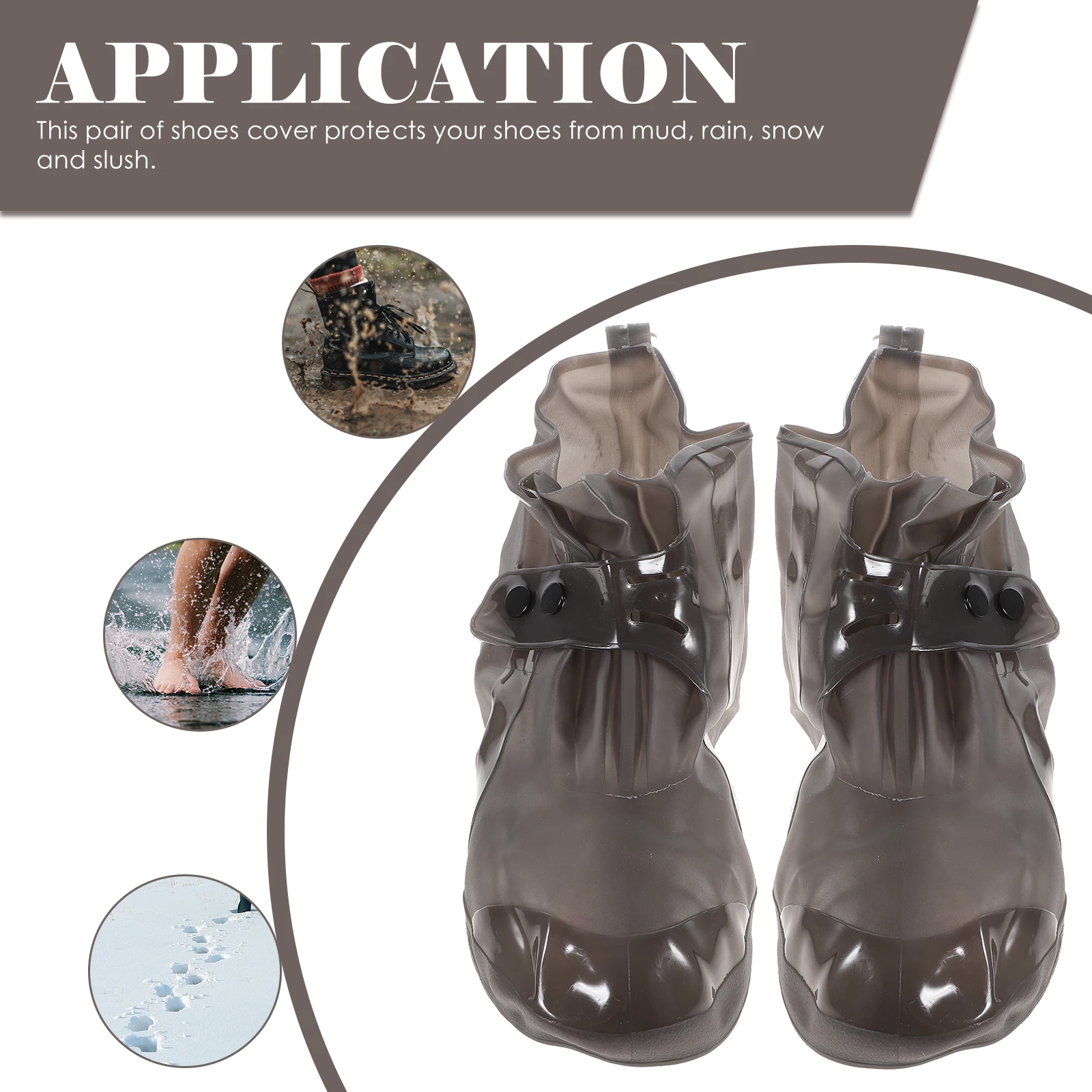 1Pair Waterproof Adult Rain Shoes Covers Thickened Wear Resistant PVC Boots Protector Anti-Skid Snap Strap 44-45 Black
1Pair Waterproof Adult Rain Shoes Covers Thickened Wear Resistant PVC Boots Protector Anti-Skid Snap Strap 44-45 Black