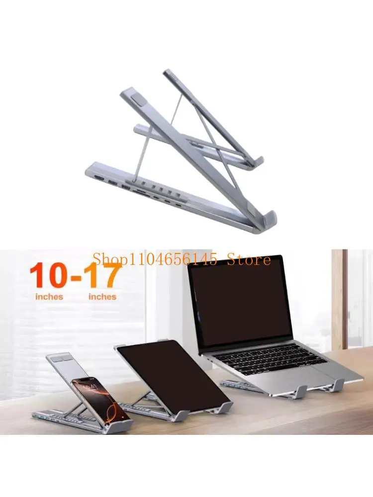 652F Foldable Design 7 in 1 Type C Hub Laptop Stand Aluminum Alloy for Office Use
652F Foldable Design 7 in 1 Type C Hub Laptop Stand Aluminum Alloy for Office Use