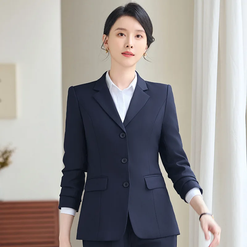 Three-Button Blazer for Women Hotel Attendant Workwear Interview Formal Suit Workwear Women's Professional Suit
Three-Button Blazer for Women Hotel Attendant Workwear Interview Formal Suit Workwear Women's Professional Suit