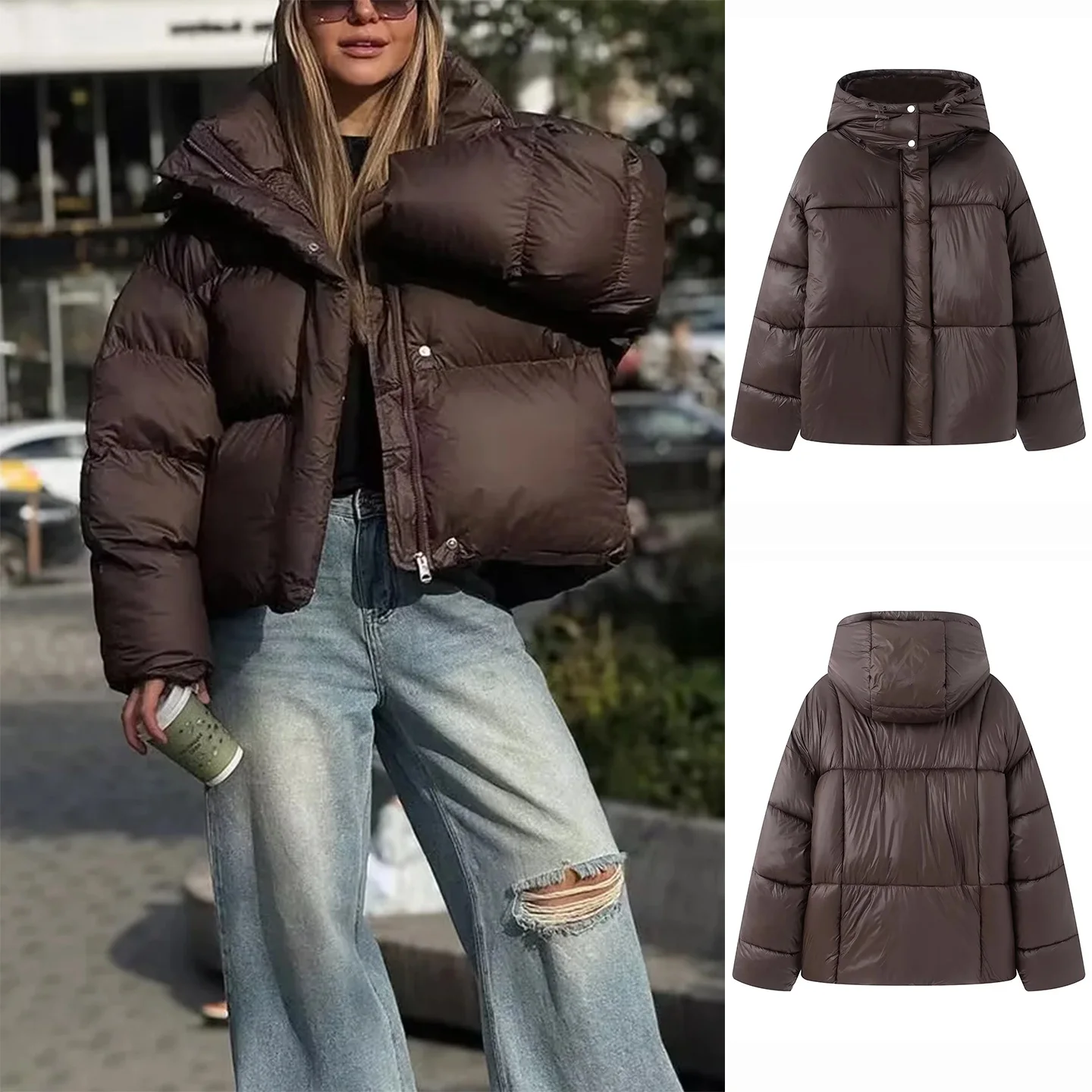 Новое зимнее поступление, женское хлопковое тюлевое пальто Thiened Long Sve на молнии с воротником-стойкой и капюшоном, теплое пальто Sli, удобное для поездок на работу
Новое зимнее поступление, женское хлопковое тюлевое пальто Thiened Long Sve на молнии с воротником-стойкой и капюшоном, теплое пальто Sli, удобное для поездок на работу