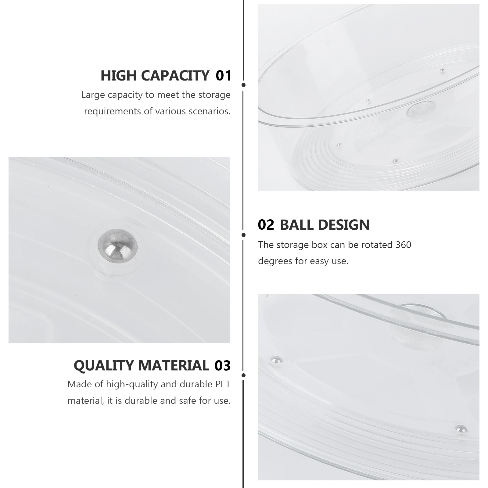 Rotating Storage Tray White PET Material Kitchen Bedroom Bathroom Multi-function Desktop HOLDER
Rotating Storage Tray White PET Material Kitchen Bedroom Bathroom Multi-function Desktop HOLDER