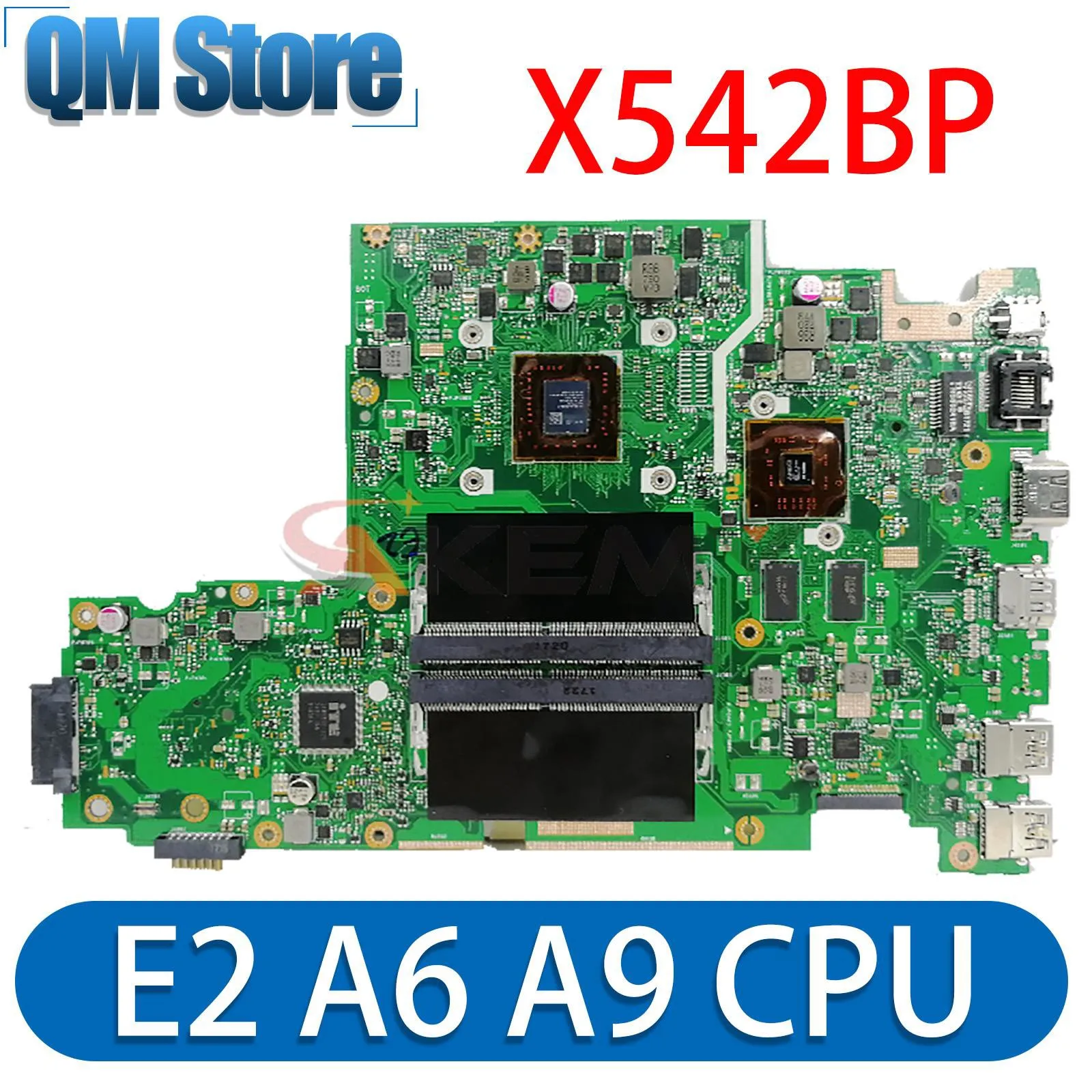 Laptop Motherboard For ASUS XX542BA 542BP X542B A580B K580B Mainboard With E2 A6 A9 CPU UMA/PM DDR4
Laptop Motherboard For ASUS XX542BA 542BP X542B A580B K580B Mainboard With E2 A6 A9 CPU UMA/PM DDR4