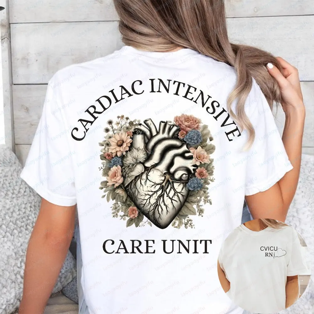 CVICU Nurse Floral Heart Organ T-Shirt RN Crewneck Tee Nursing School Cardiac Graphic T Shirts Harajuku Y2k Top Women Clothing
CVICU Nurse Floral Heart Organ T-Shirt RN Crewneck Tee Nursing School Cardiac Graphic T Shirts Harajuku Y2k Top Women Clothing
