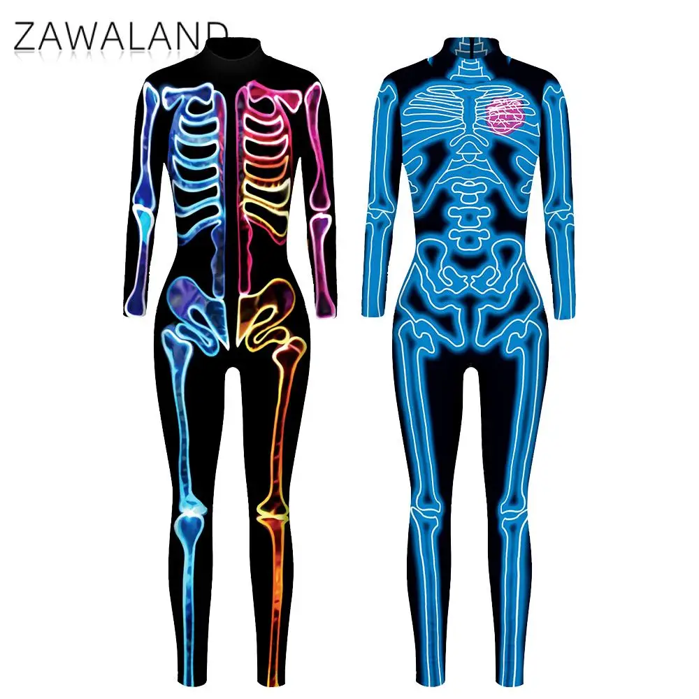 Zawaland Halloween Bodysuit Ghost Skull 3D Digital Printing Cosplay Costumes Jumpsuit Catsuit Spandex Outfit Fancy Dress
Zawaland Halloween Bodysuit Ghost Skull 3D Digital Printing Cosplay Costumes Jumpsuit Catsuit Spandex Outfit Fancy Dress