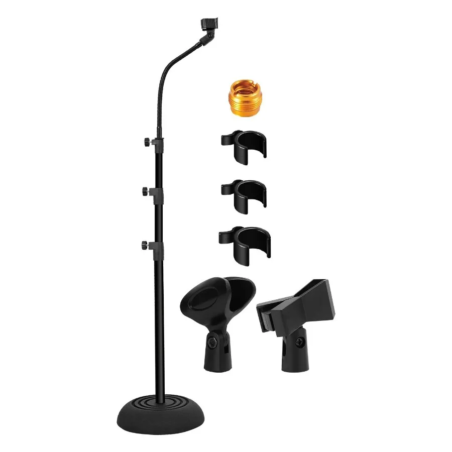 5 Core Mic Stand Floor Adjustable Universal Heavy Duty Gooseneck Microphone Stands Round Base Soporte De microfono MS RBP 3T GS
5 Core Mic Stand Floor Adjustable Universal Heavy Duty Gooseneck Microphone Stands Round Base Soporte De microfono MS RBP 3T GS